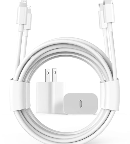 2Pack 20W Type C Charger Block with 6Ft USB C to L Cable, PD Fast Charger Compatible with Iphone, Ipad, Ipod