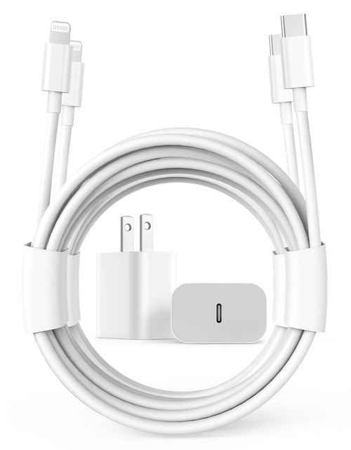Load image into Gallery viewer, 2Pack 20W Type C Charger Block with 6Ft USB C to L Cable, PD Fast Charger Compatible with Iphone, Ipad, Ipod
