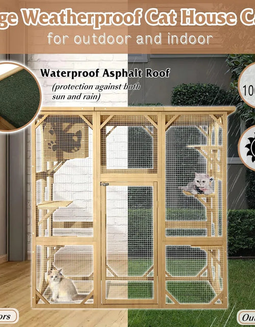 Load image into Gallery viewer, Euretta Indoor/Outdoor Large Waterproof Cat Playpen
