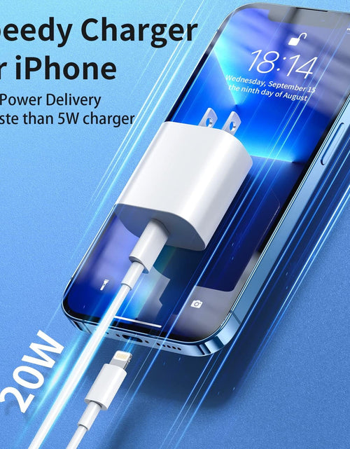 Load image into Gallery viewer, 2Pack 20W Type C Charger Block with 6Ft USB C to L Cable, PD Fast Charger Compatible with Iphone, Ipad, Ipod
