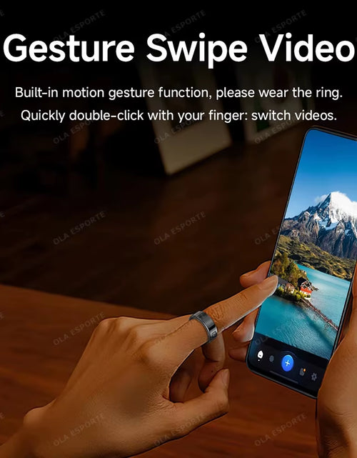Load image into Gallery viewer, 2025 Smart Ring LED Touch Display Screen Gesture Swipe Video Heart Rate Health Monitoring 5ATM Waterproof Smart Rings Men Women
