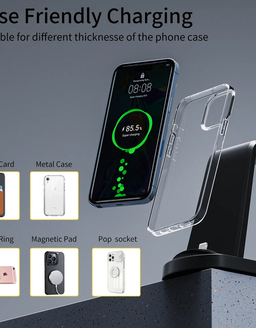 Load image into Gallery viewer, Charging Station for Apple Multiple Devices, 3 in 1 Fast Charging Dock Stand for Iphone 14 Pro Max/13/12/11/X/8 plus and Airpods 1/2/3/Pro, Wireless Charger for Apple Watch Ultra/8/7/6/Se/5/4/3/2
