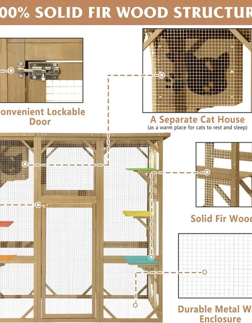 Load image into Gallery viewer, Euretta Indoor/Outdoor Large Waterproof Cat Playpen
