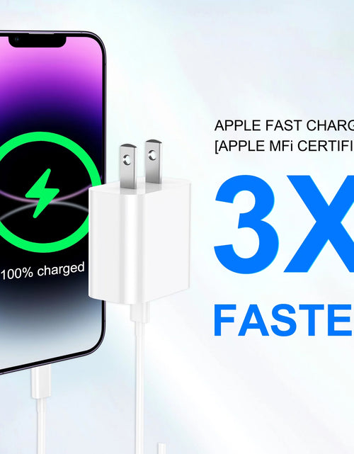 Load image into Gallery viewer, 2Pack 20W Type C Charger Block with 6Ft USB C to L Cable, PD Fast Charger Compatible with Iphone, Ipad, Ipod
