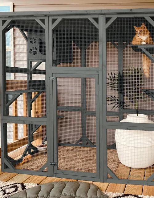 Load image into Gallery viewer, Euretta Indoor/Outdoor Large Waterproof Cat Playpen
